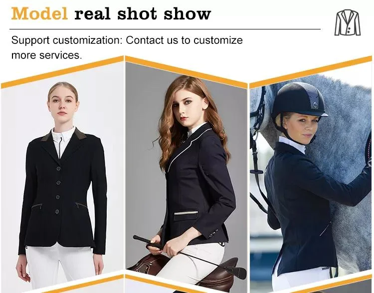 Custom Fashion Long Sleeve Women Comfort Equestrian Show Horse Riding Show Jackets