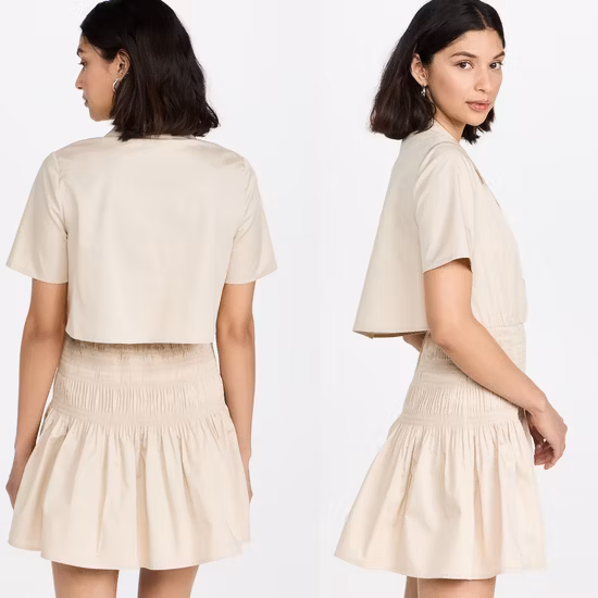 卸売最新ガールレディファッションブラウススカート女性の半袖ディープ V ネックセルフベルト付きカジュアルペプラムラップブラウスシャツドレスアパレル